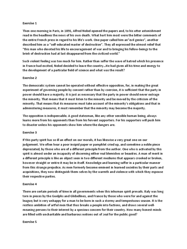 Precis Writing Exercises | PDF | Foods | Fertilizer