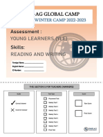 Assessment-Family - YLE Placement Test Cover Page