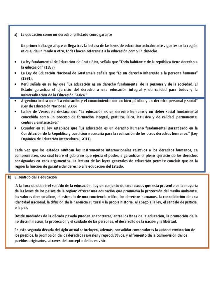 La Educación Como Un Derecho | Descargar gratis PDF | Educación de la ...