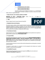 Aviso Convocatoria Publica - MSPS-LP-002-2022
