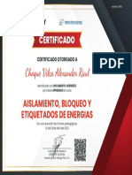 Curso AISLAMIENTO, BLOQUEO Y ETIQUETADOS DE ENERGIAS - Doc 46698552 - CHOQUE VILCA ALEXANDER RAUL
