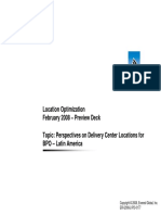 Location Optimization February 2008 - Preview Deck Topic: Perspectives On Delivery Center Locations For BPO - Latin America