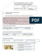 Evaluación de Historia, Pueblos Originarios.