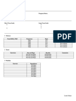 tabla programa 4 dias