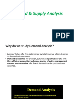 Analysis of Supply and Demand
