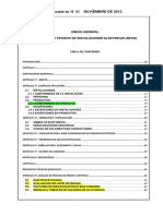 18 XX Noviembre de 2012: Anexo General Reglamento Técnico de Instalaciones Eléctricas (Retie)