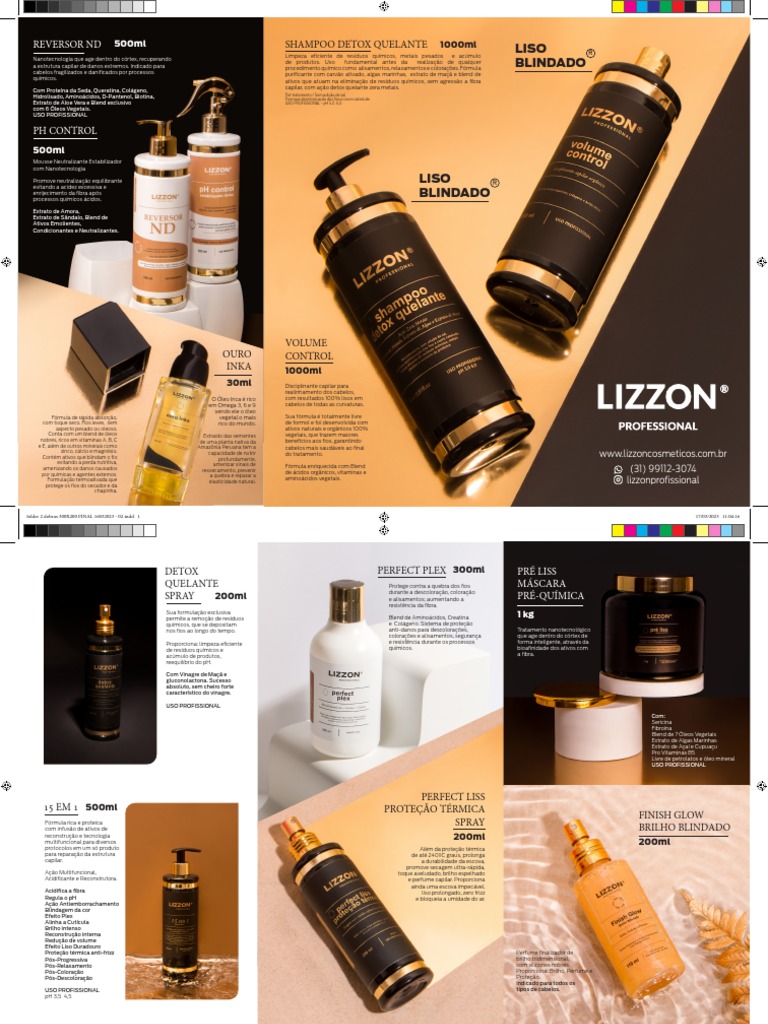 Lizzon Lnha de Produtos | PDF | Cabelo | Materiais