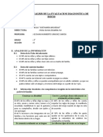 Informe Del Analisis de La Evalucion Diagnostica de Inicio 2022