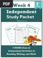 Independent Study Packet 1st Grade Week 4