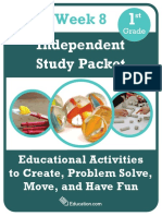 Independent Study Packet 1st Grade Week 8
