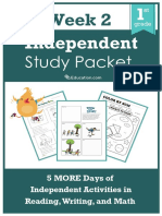 Independent Study Packet 1st Grade Week 2