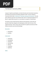 The Revised Taxonomy New