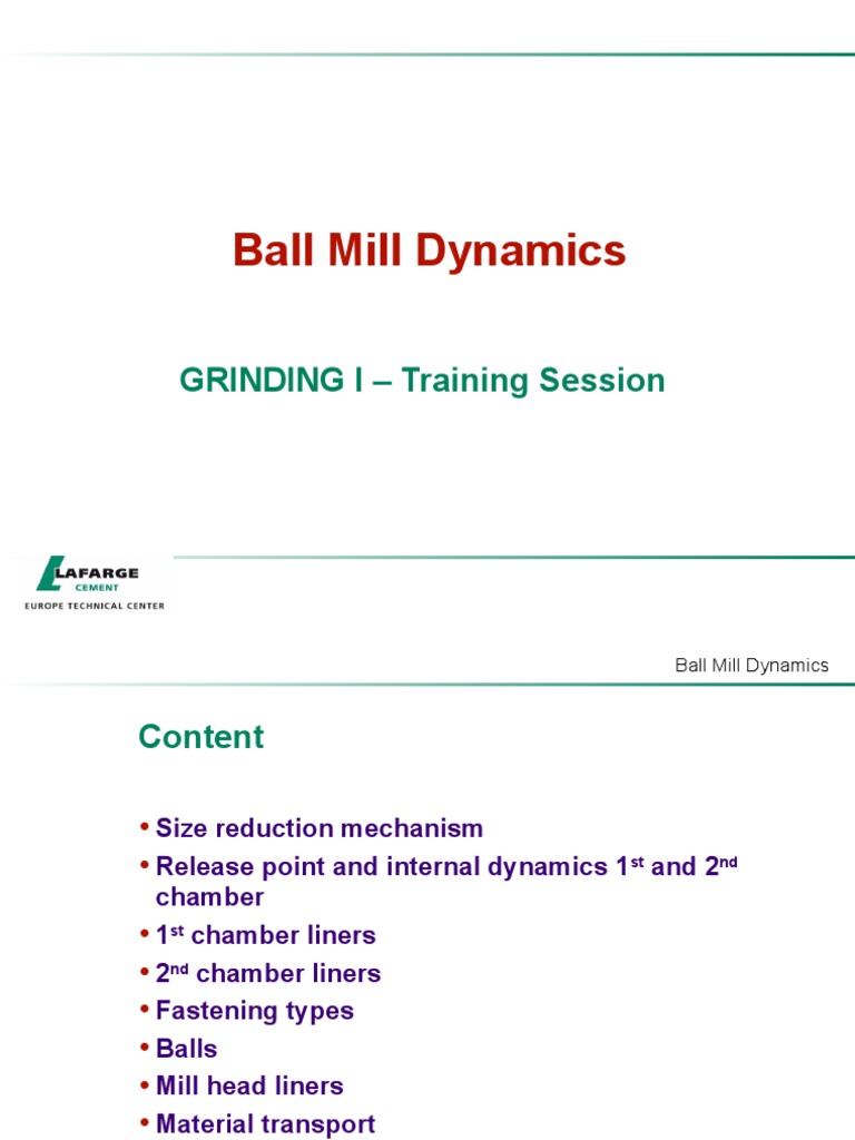 Ball Mill Liners and Dynamics Overview | PDF | Mill (Grinding) | Cement