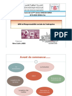 GRH Et Responsabilité Sociale de L'entreprise: Cours de La 2 Année GINDUS+GMSA 2019-2020 /ENSA-Fès