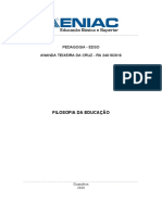 Filosofia da Educação - Trabalho sobre conceitos educacionais