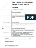 Examen - (AAB02) Cuestionario 1 - Evalúe Los Conocimientos Sobre Las Reacciones y Ecuaciones Químicas