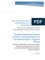 Prueba Comprensiva para Orientar La Recuperación de Los Aprendizajes o Figuras Afines