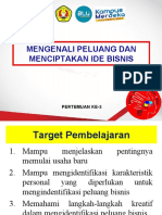 Mengenali Peluang Dan Menciptakan Ide Bisnis: Pertemuan Ke-3