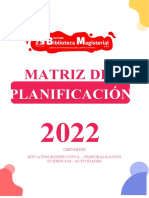 Matriz De: Planificación