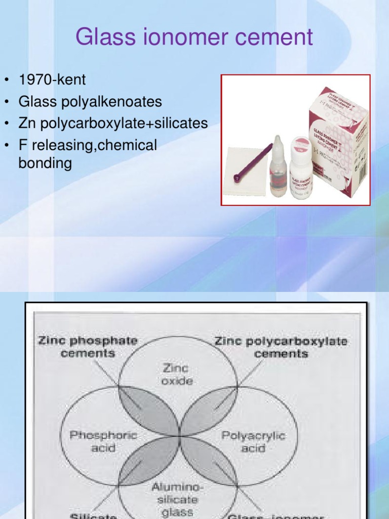 Glass Ionomer Cement PDF Manmade Materials Applied And