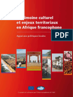 Patrimoine Culturel Et Enjeux Territoriaux en Afrique Francophone