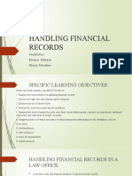 Handling Financial Records