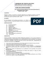 Corte Superior de Justicia de Puno: Comisión Especial de Peritos Judiciales