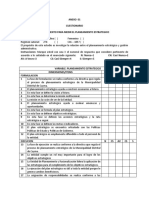 Cuestionario para medir planeamiento estratégico y gestión administrativa