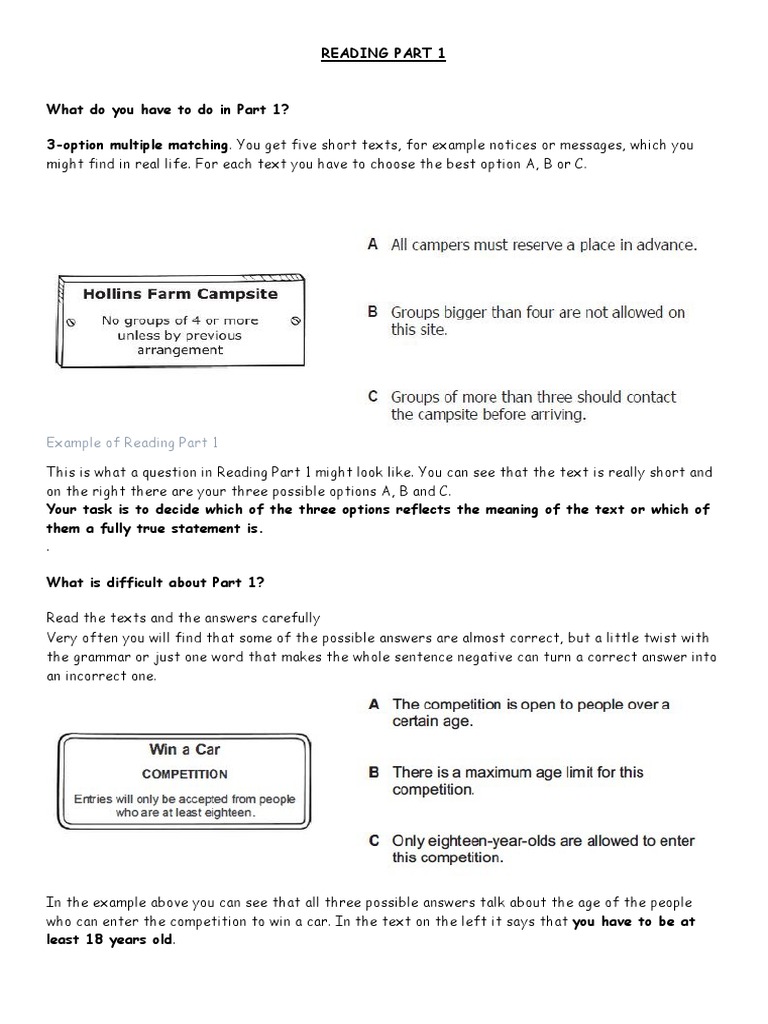 Pet 2020 Reading Part 1 Pdf Pdf