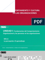 Percepción y aprendizaje en el comportamiento organizacional