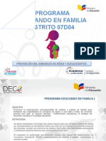 Capacitación Educando en Familia Embarazo Adolescente