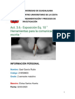 Act. 3.6. - Exposición Eq. 10 Herramientas para La Comunicación Escrita - Gael Garcìa Rubio