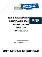 Sdit Atikah Musaddad: Rangkuman Dan Kisi-Kisi Sumatif Akhir Semester Kelas 4 (Empat) Semester 1 TA 2022 / 2023