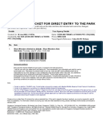 This Is Your E-Ticket For Direct Entry To The Park: Details Tour Agency Details