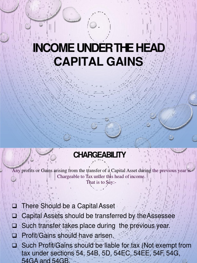 Income under the head capital gains pdf capital gains tax capital
