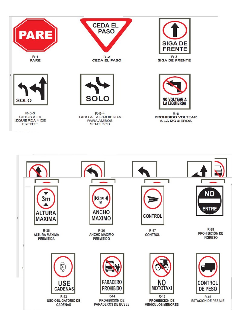 Señales Reguladoras de Transito | PDF