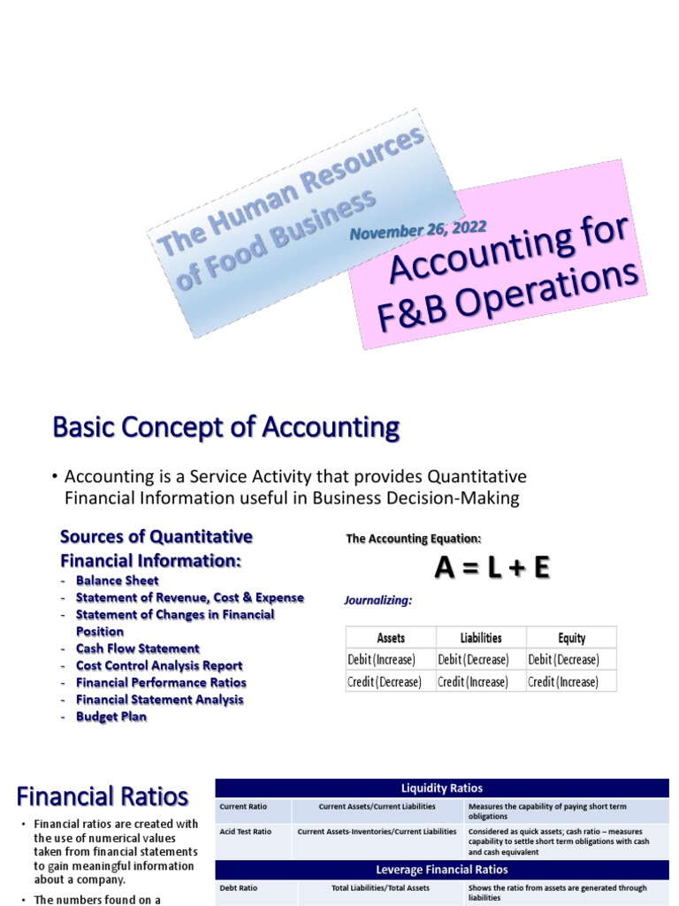 An Introduction to Key Accounting Concepts, Financial Statements