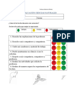 AUTOEVALUACIÓN Ciencias Naturales 1