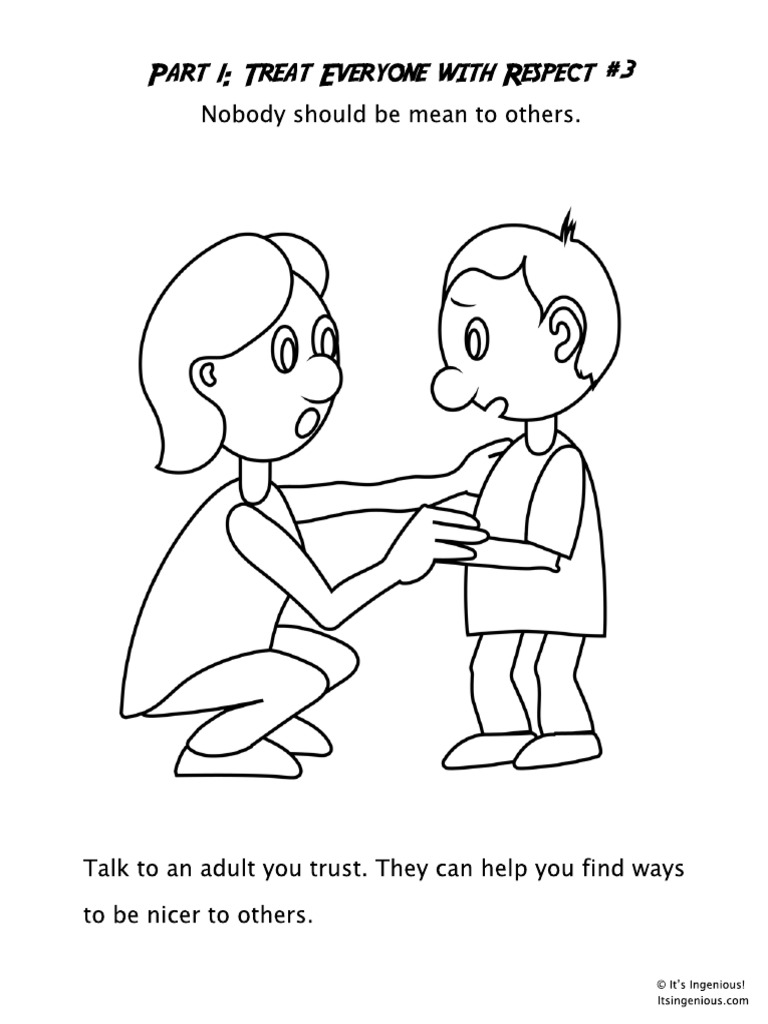 Anti Bullying Coloring Page 01 03