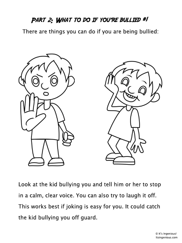 Anti Bullying Coloring Page 02 01 | PDF