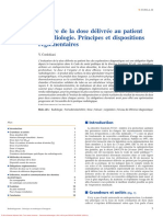 Mesure de La Dose Délivrée Au Patient en Radiologie. Principes Et Dispositions Réglementaires