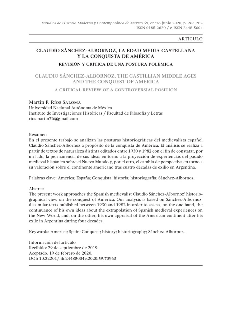 Claudio SanchezAlbornoz La Edad Media Castellana