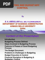 Budgeting and Budgetary Control Anan 2009 II