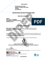 Certificado de Institucionalidad: Daniel Fernando Baquero Posada