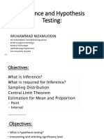 Inference and Hypothesis Testing