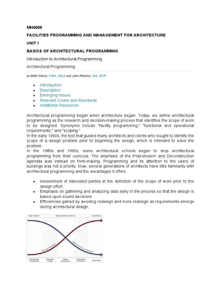 Introduction To Architectural Programming | PDF | Information | Goal