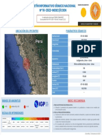 BOLETÍN INFORMATIVO SÍSMICO NACIONAL #16 2022 Del 7 de Enero de 2022