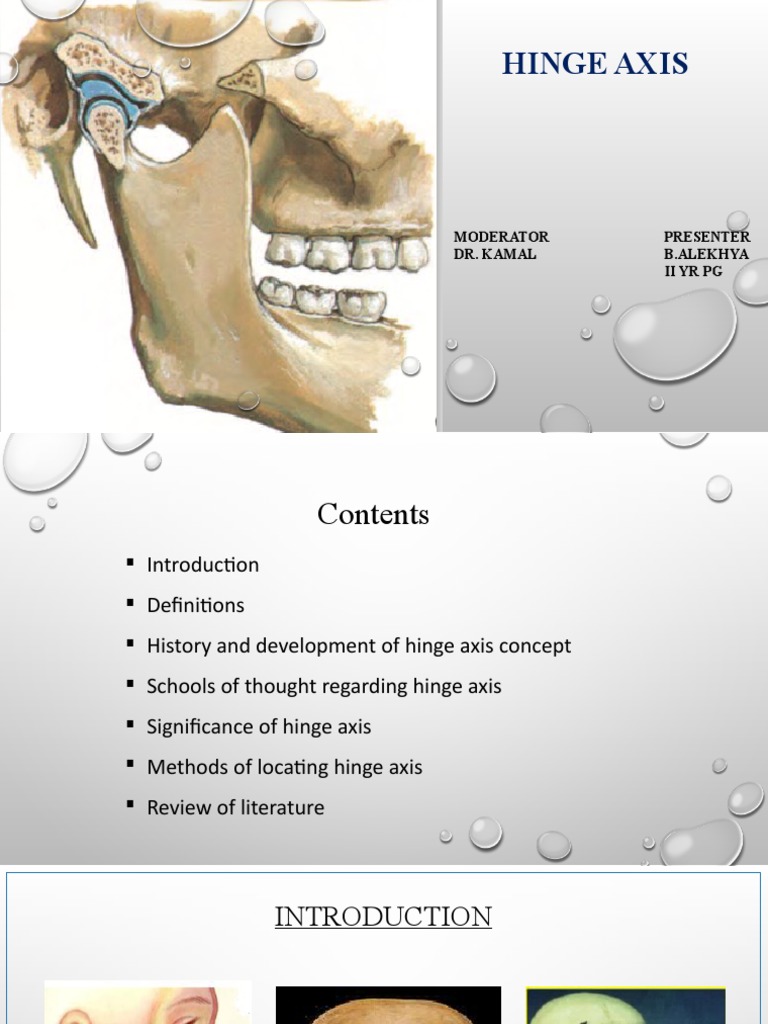 Hinge Axis Presenter B.Alekhya Iiyrpg Moderator Dr. Kamal PDF