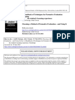 A Handbook of Techniques For Formative Evaluation Mapping The Student's Learning Experience