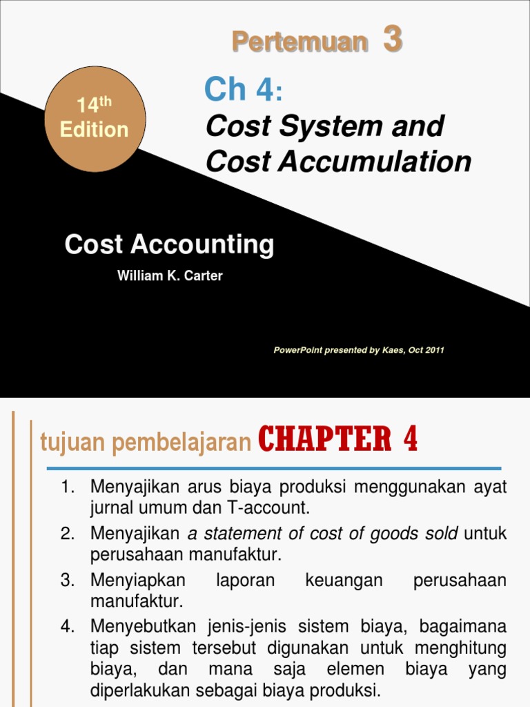 03 Ch 4 ID Cost System and Cost Accumulation PDF Cost Of Goods Sold
